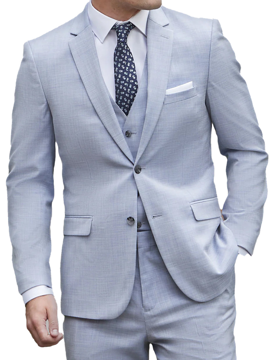 Men's Fashion summer Linen Regular Fit Notch Lapel Suit（Blazer+vest+Pants）