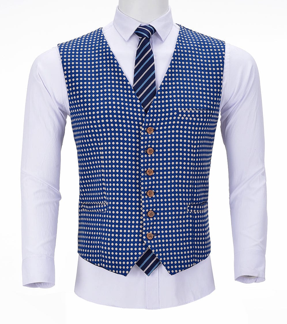 ceehuteey Casual Polka-dot V Neck Waistcoat