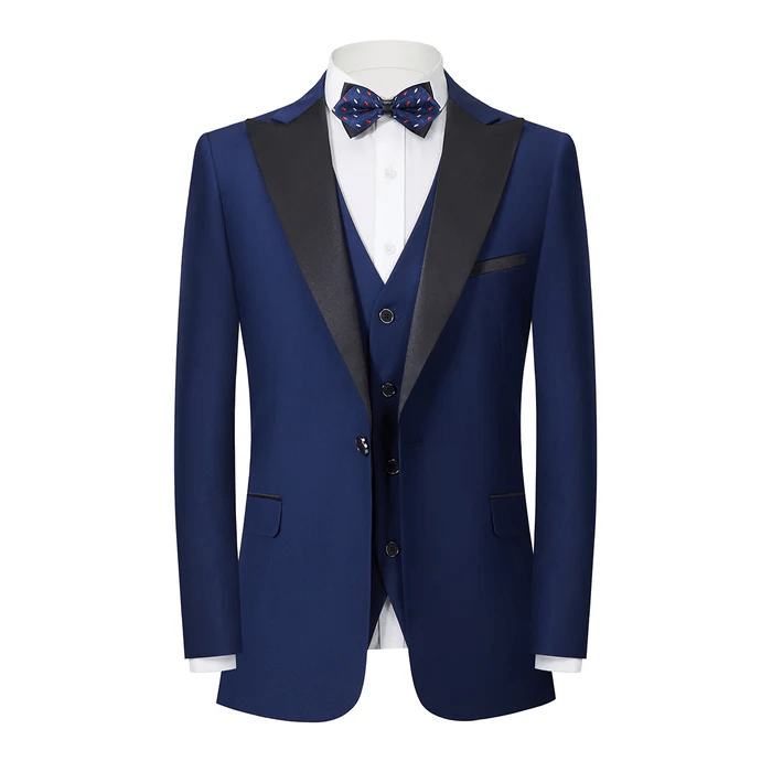 ceehuteey Men's 3-Piece One Button Peak lapel Slim Fit Suit For Wedding Or Party (Blazer+vest+Pants)