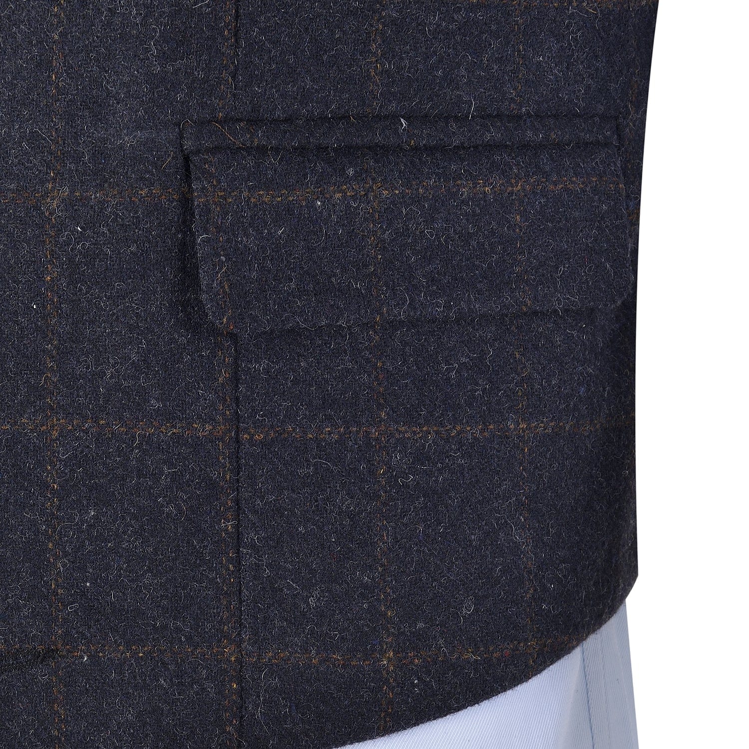 ceehuteey Men's Formal Notch Lapel Suit Vest Tweed Waistcoat