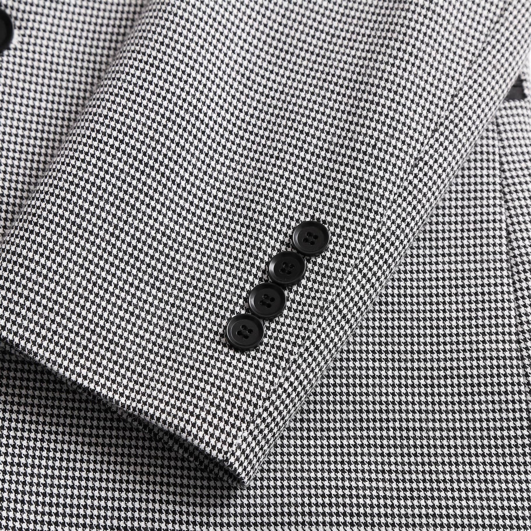 ceehuteey Men's Houndstooth Formal Notch Lapel  for wedding party Tuxedos (Blazer + Vest +Pant)