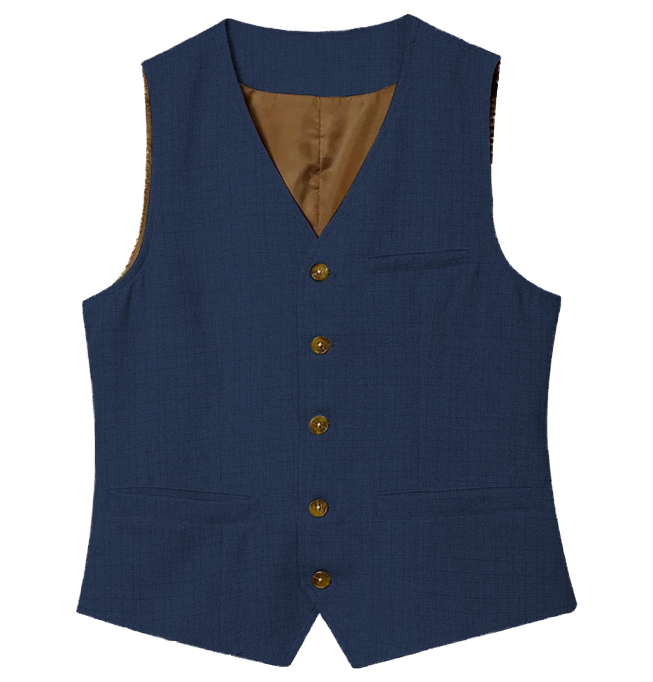 ceehuteey Men's Linen V Neck Vest Casual Summer Fashion Waistcoat