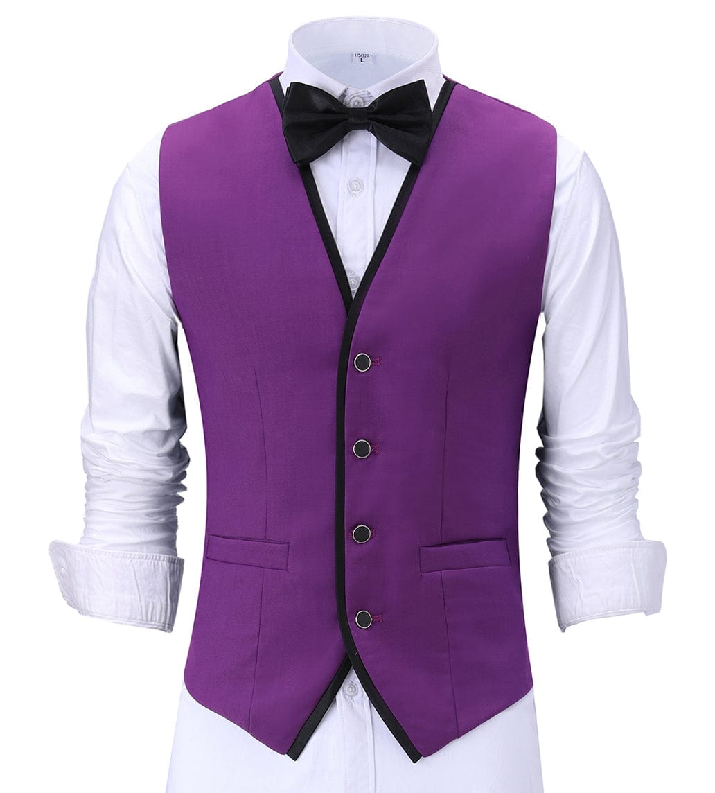 ceehuteey Men's Slim Fit 3 Piece Suit One Button Business Wedding (Blazer+vest+Pants)