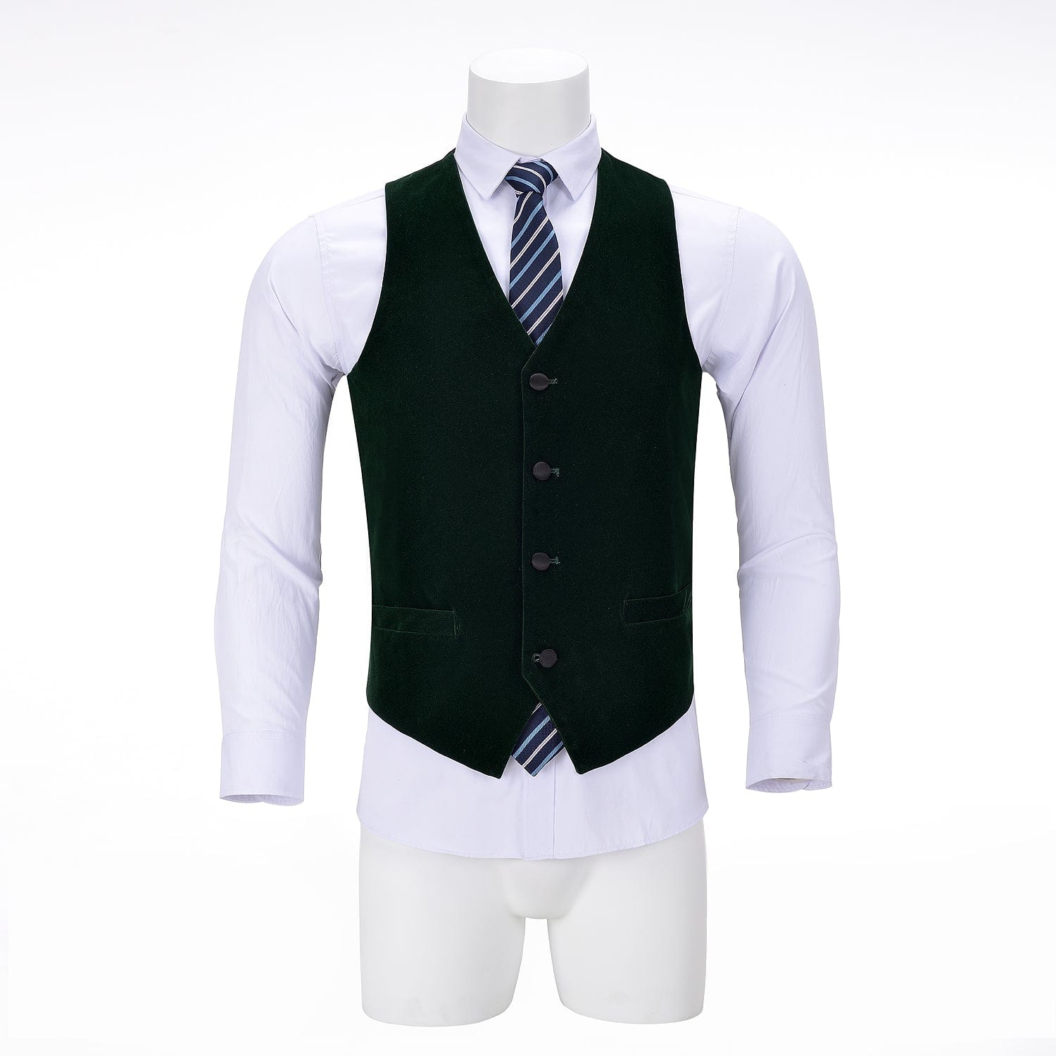 ceehuteey Men's Velvet V Neck Waistcoat For Wedding Party